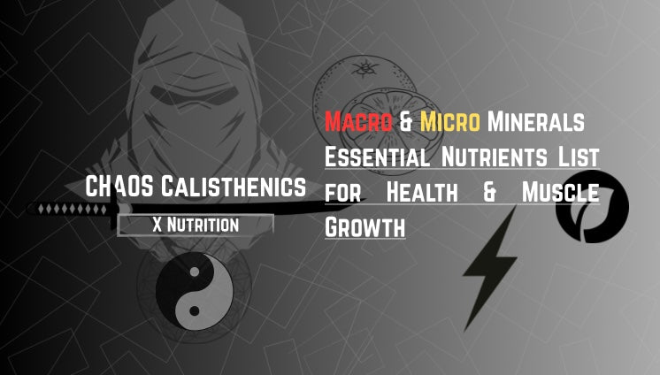Macro and Micro minerals list